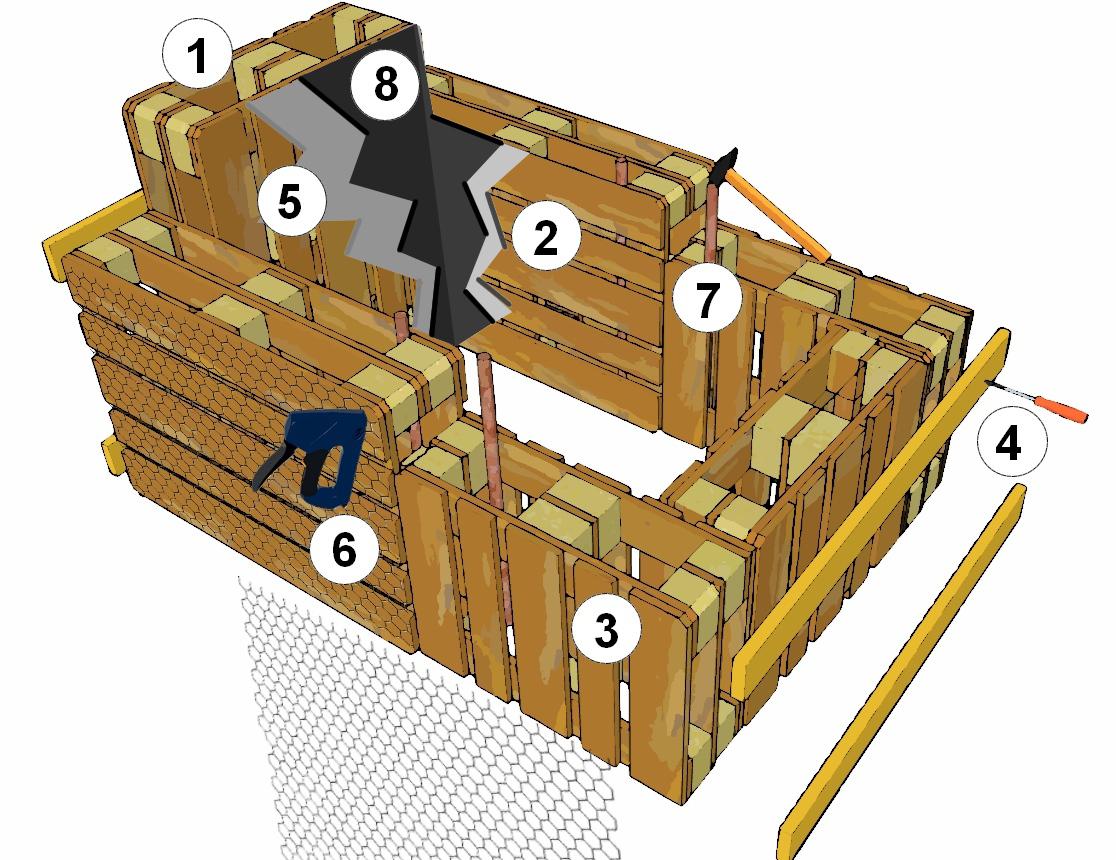 bassin de jardin en palette